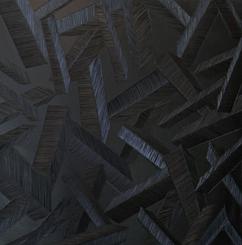 Fragmentation - Huile sur toile - 100x100 cm